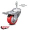 Service Caster 3 Inch Red Polyurethane Swivel 3/8 Inch Stem Caster with Total Lock Brake SCC SCC-TSTTL20S314-PPUB-RED-381615 - alternate 3